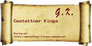 Gestettner Kinga névjegykártya