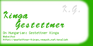 kinga gestettner business card